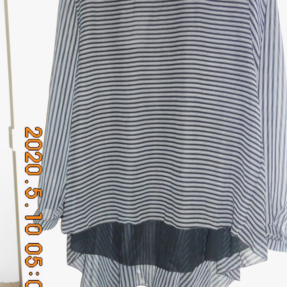 ZYCZ WOMEN'S TIERED STRIPED & SOLID TOP XXL N/W/T